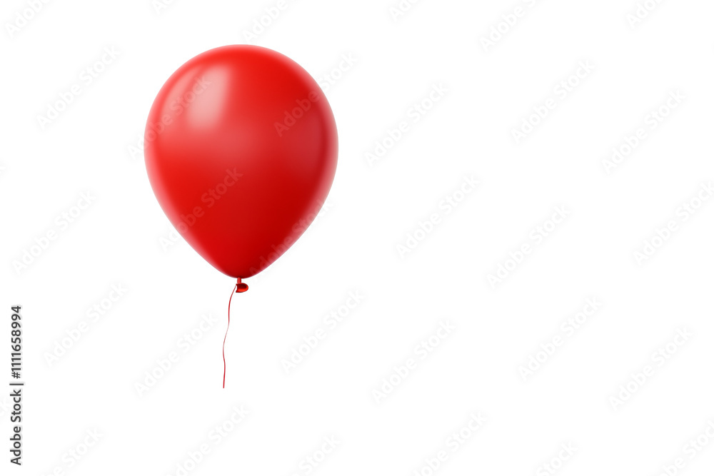Red balloon isolated on transparent background. Generative ai Red balloon isolated on transparent background. Generative ai