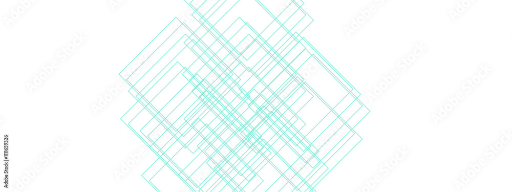 Minimalist Abstract Line Design in Light Mint Green. Geometric Overlapping Squares with Transparent Lines. Modern Art Featuring Symmetrical Grid Patterns. Suitable for background, backdrop, banner, wa Minimalist Abstract Line Design in Light Mint Green. Geometric Overlapping Squares with Transparent Lines. Modern Art Featuring Symmetrical Grid Patterns. Suitable for background, backdrop, banner, wa