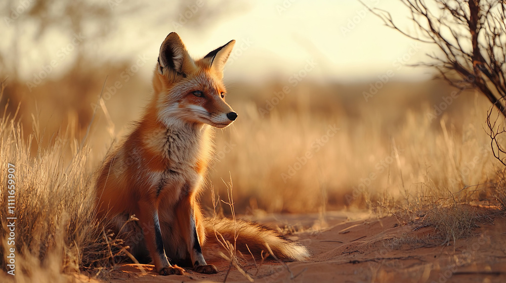 Fototapeta premium A fox in outback Australia.