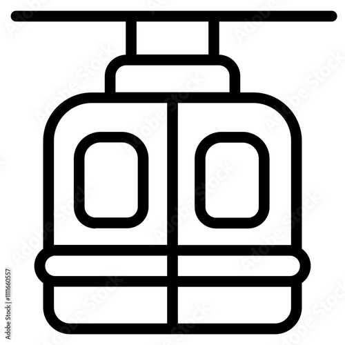 Cable car Line Icon