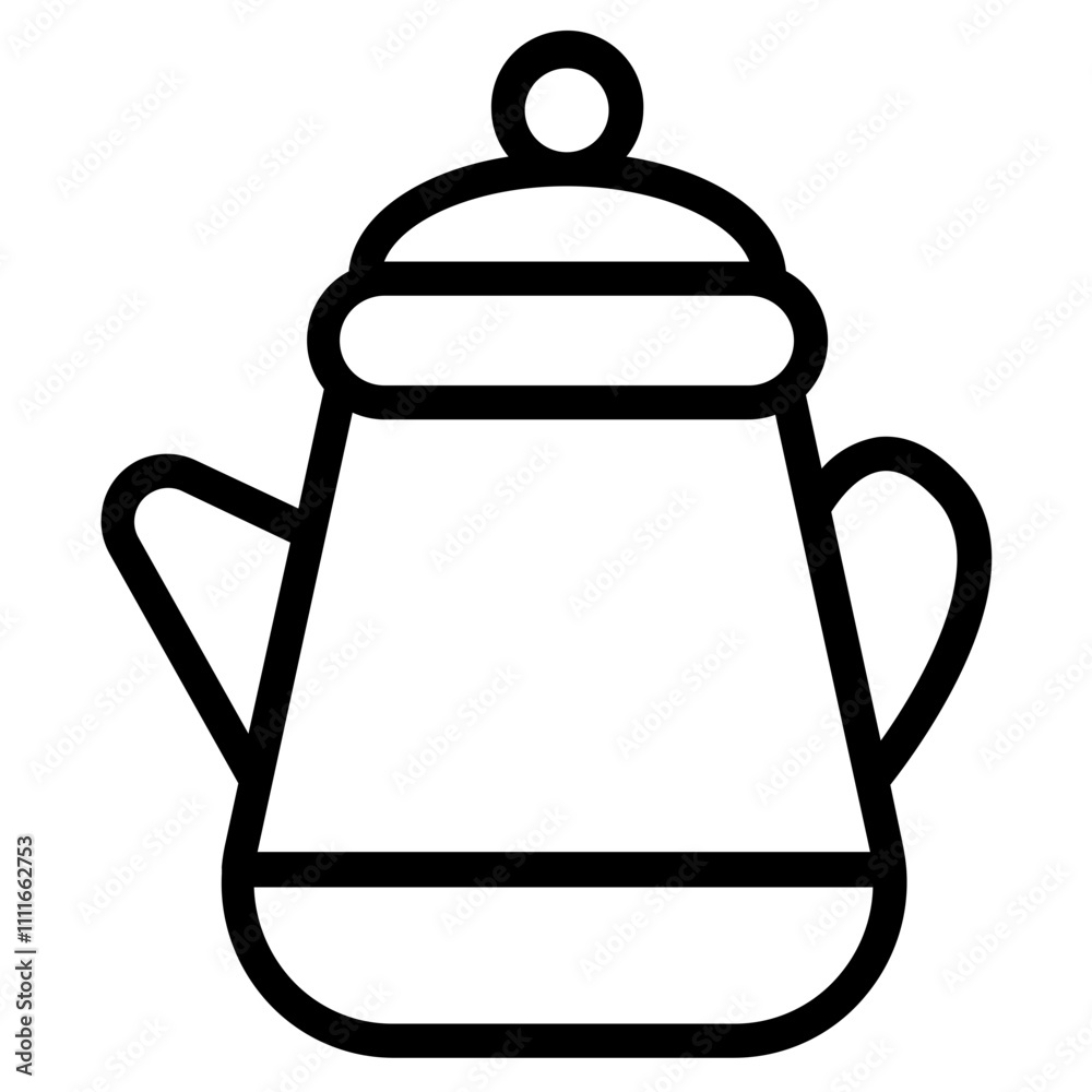 Fototapeta premium Tea jar Line Icon