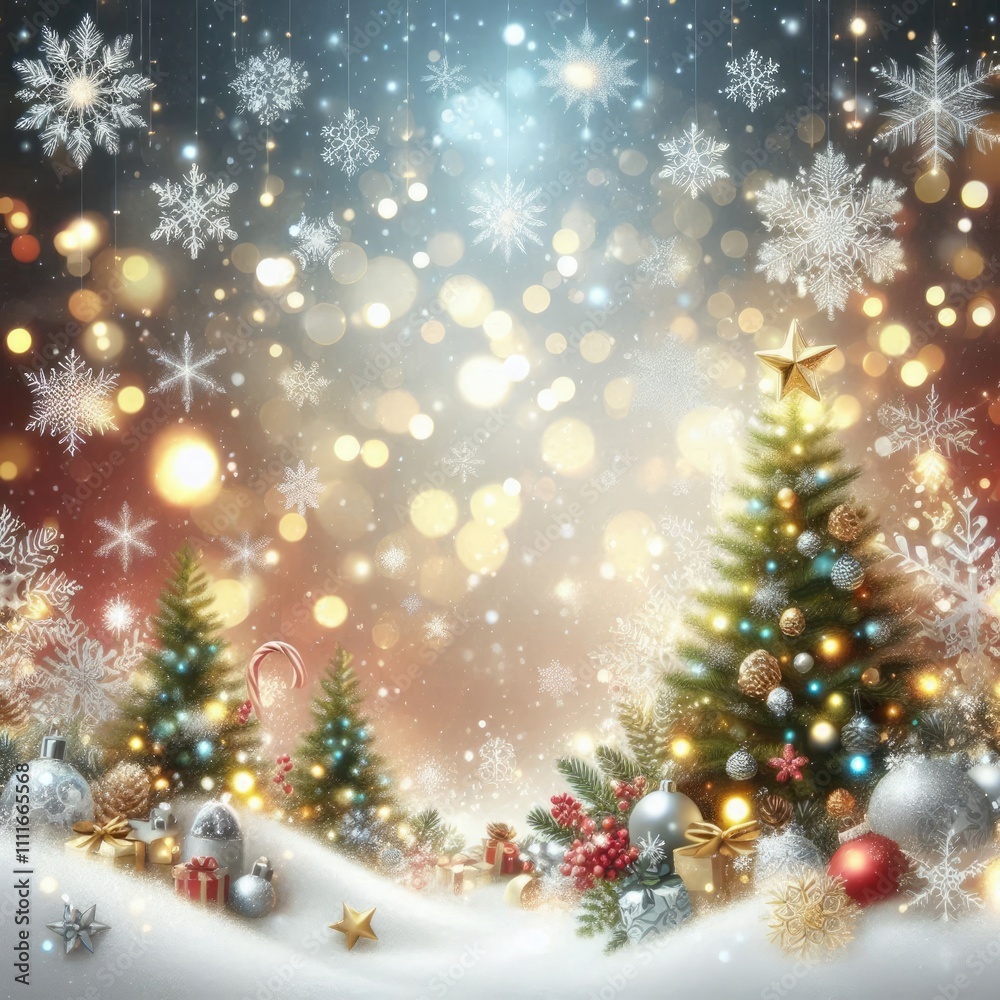 Christmas background with snowflakes and bokeh lights design for greeting card, banner, galaxy Christmas background with snowflakes and bokeh lights design for greeting card, banner, galaxy