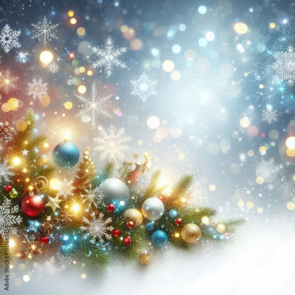 Christmas background with snowflakes and bokeh lights design for greeting card, banner, galaxy Christmas background with snowflakes and bokeh lights design for greeting card, banner, galaxy