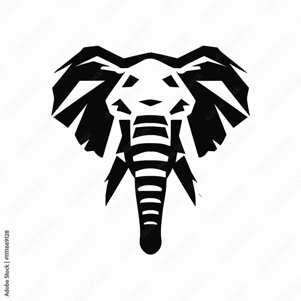 Obraz premium black and white elephant