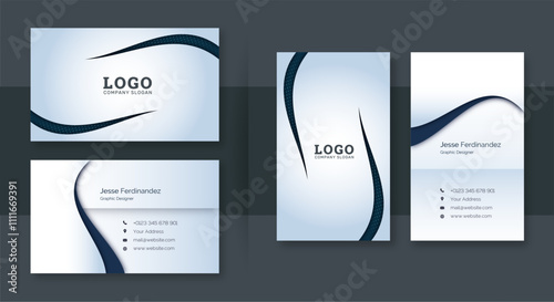 Abstract Business cards, Double-sided, Business card design template, horizontal, vertical, Portrait and landscape orientation, luxury, modern, abstract, Clean, corporate, professional, branding, comp