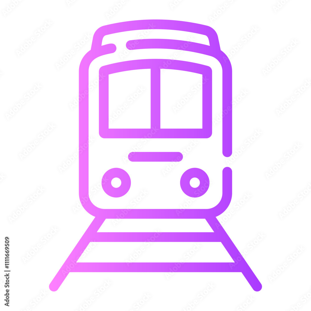 Fototapeta premium train Line Gradient Icon