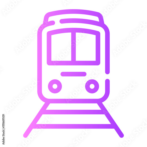 train Line Gradient Icon