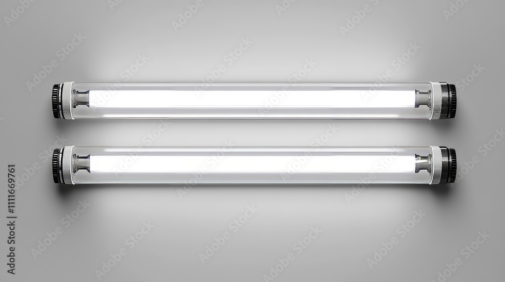 Compact fluorescent lamps set isolated on background. Vector realistic illustration of switched on and off cfl light with shadow, energy saving home or office illumination equipment, modern technology Compact fluorescent lamps set isolated on background. Vector realistic illustration of switched on and off cfl light with shadow, energy saving home or office illumination equipment, modern technology