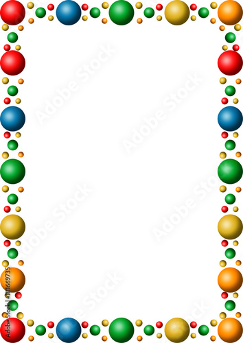 christmas color ball border frame 