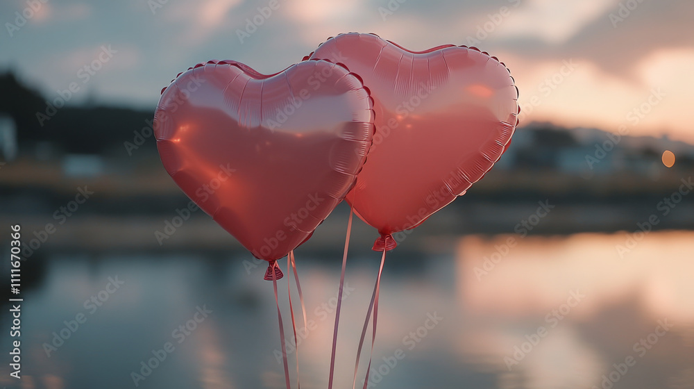 Realistic set of heart shape balloons set isolated on transparent background. Vector illustration of pink decor elements for romantic Valentine Day party. Symbol of charity, kindness Realistic set of heart shape balloons set isolated on transparent background. Vector illustration of pink decor elements for romantic Valentine Day party. Symbol of charity, kindness