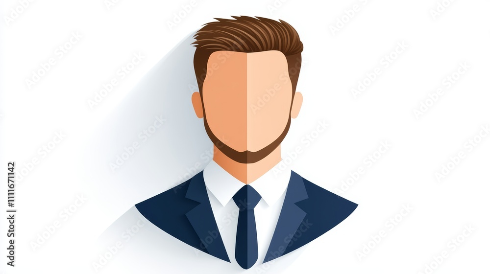 Corporate businessman in professional attire, suit and tie, exuding confidence success in office setting Corporate businessman in professional attire, suit and tie, exuding confidence success in office setting