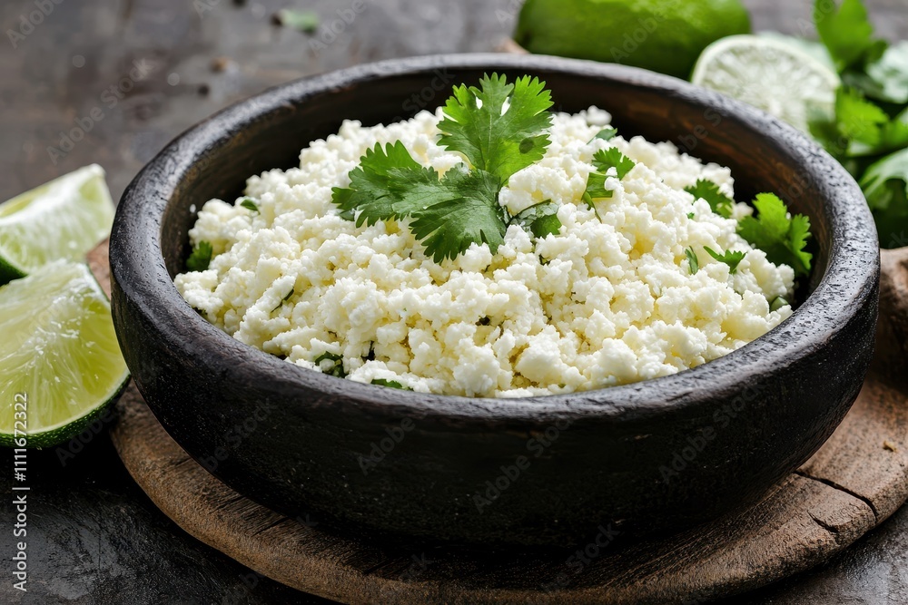 Queso Blanco on a Mexican Dish Queso Blanco on a Mexican Dish