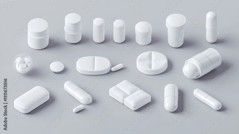 White medical pills and capsules in different views. Vector realistic 3d mockup of pharmaceutical drugs, round tablets and capsules. Set of medicaments, pharmacy remedies for cure and treatment White medical pills and capsules in different views. Vector realistic 3d mockup of pharmaceutical drugs, round tablets and capsules. Set of medicaments, pharmacy remedies for cure and treatment