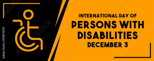 Vector Illustration of International Day of Persons with Disabilities. Banner, card, background.