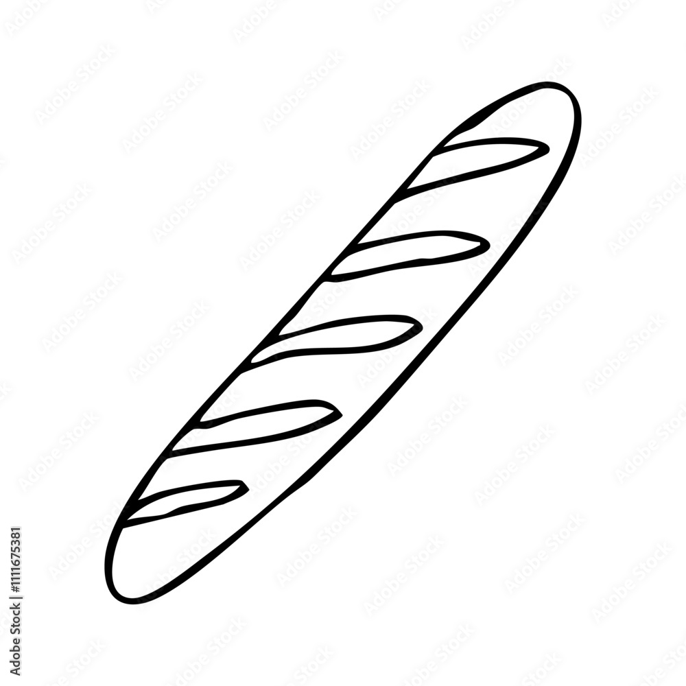 loaf doodle - hand drawn line art loaf doodle - hand drawn line art