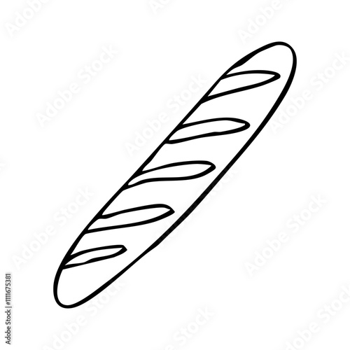 loaf doodle - hand drawn line art
