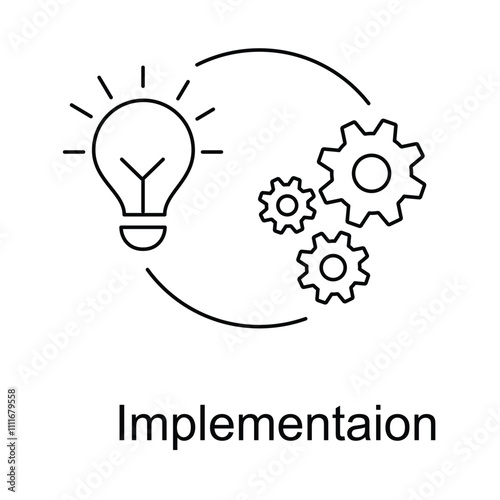 Implementation Icon. Vector Icon Design