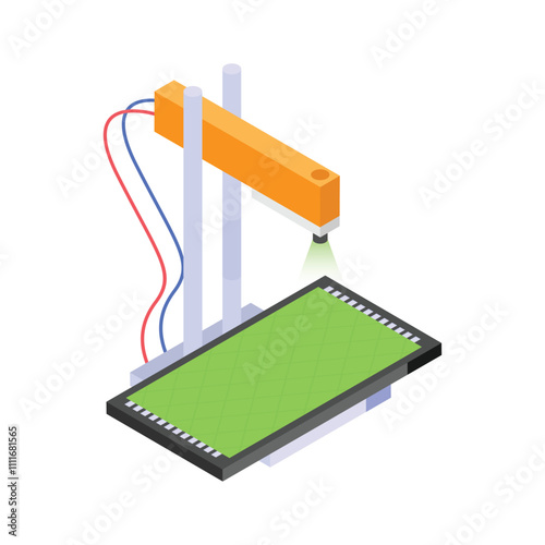 Check this creative icon of 3d printer in modern style