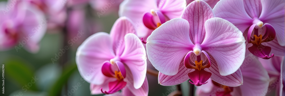 Orchid in a garden with blurred background Orchid in a garden with blurred background