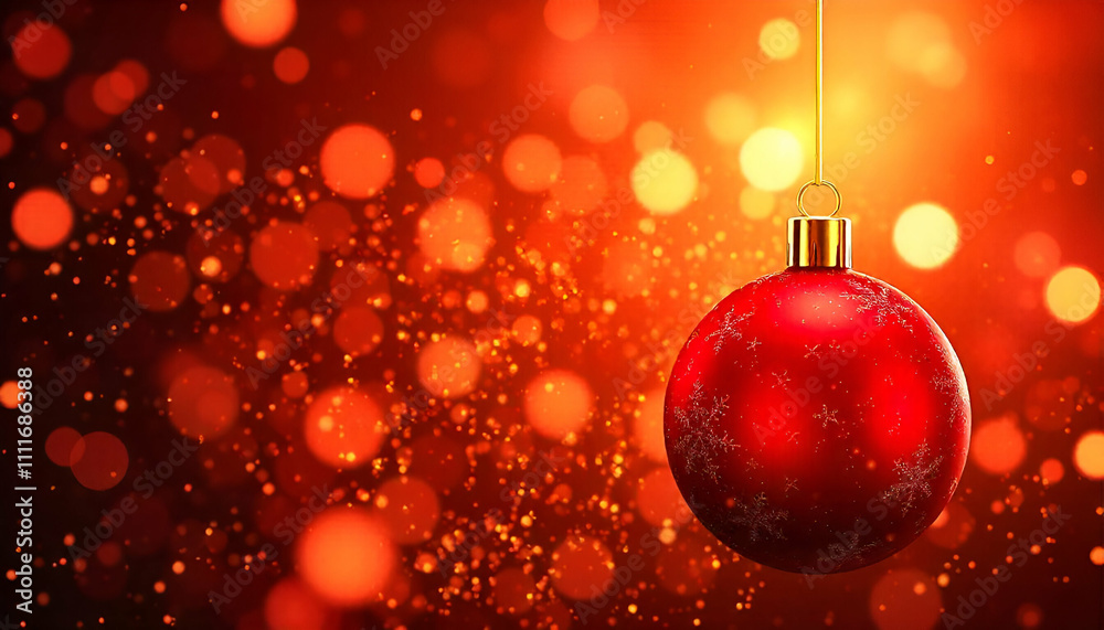 Red Christmas abstract background. Glowing background with golden dust, sparkles, shimmer, particles. New year mockup for celebrating. Generative ai Red Christmas abstract background. Glowing background with golden dust, sparkles, shimmer, particles. New year mockup for celebrating. Generative ai