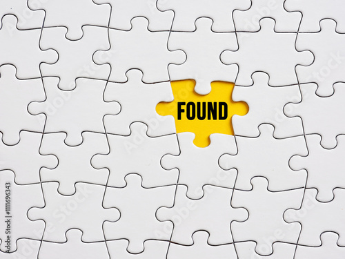 Lost and found concept. To find or reveal something hidden or missing.