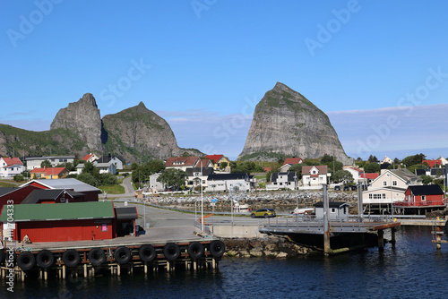 View of the Norway's oldest fishing village Traena   photo