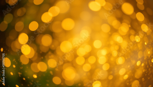 Bright golden bokeh light effect symbolizing warmth and festivity