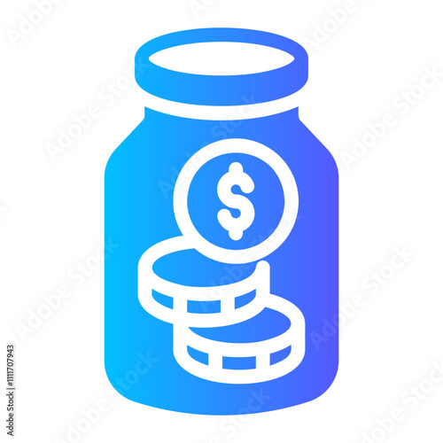 money jar Gradient icon