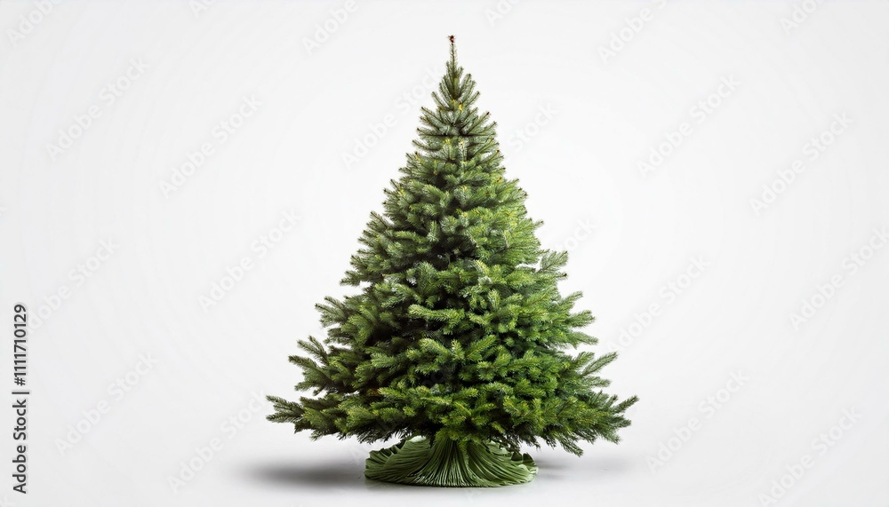 Fototapeta premium Christmas tree on isolated white background.