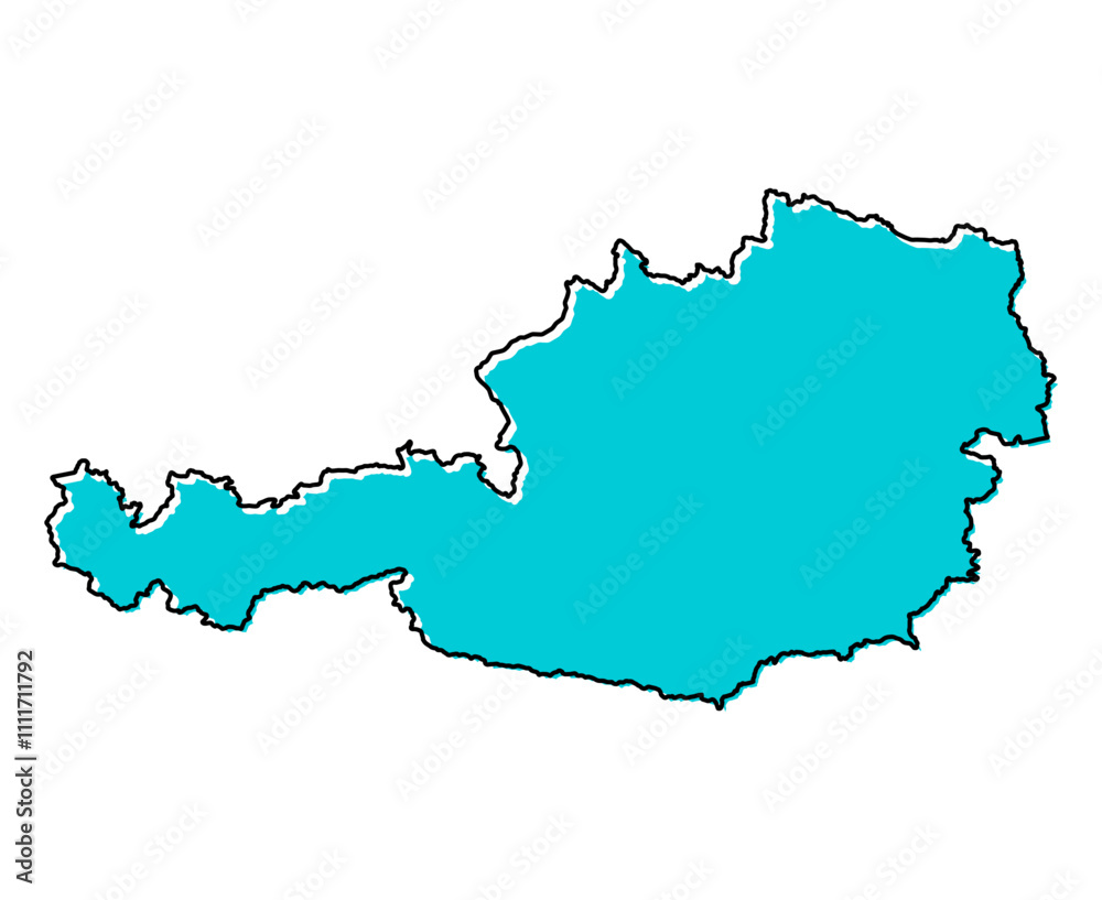 Austria map symbol shape, travel web flat concept icon symbol vector illustration . Austria map symbol shape, travel web flat concept icon symbol vector illustration .