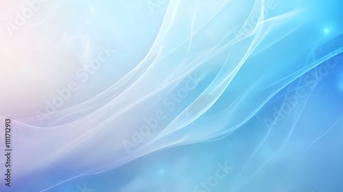 Abstract Blue and White Swirling Wave Background