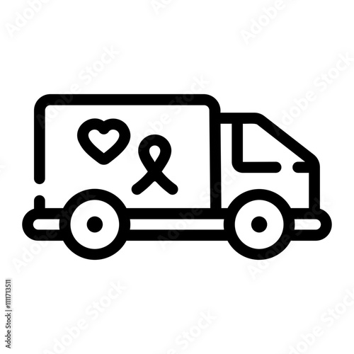 delivery truck Line Icon