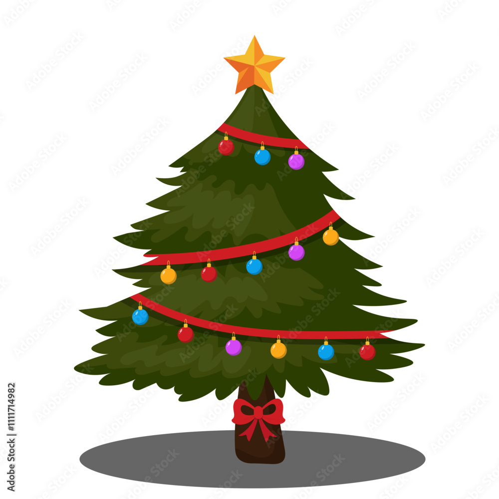 Obraz premium Christmas Tree Illustration