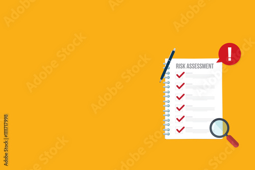 Risk assessment. Risk management concept