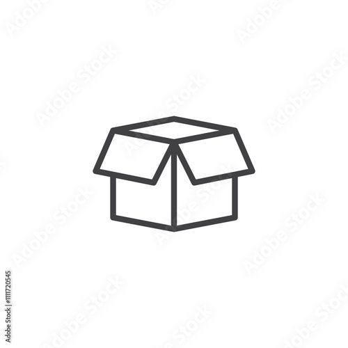 Open Box line icon