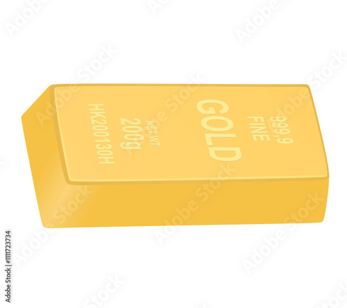 Golden prop isolated. vector illustration