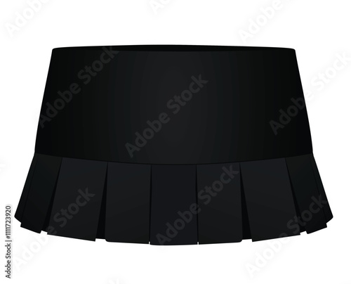 Black mini skirt. vector illustration