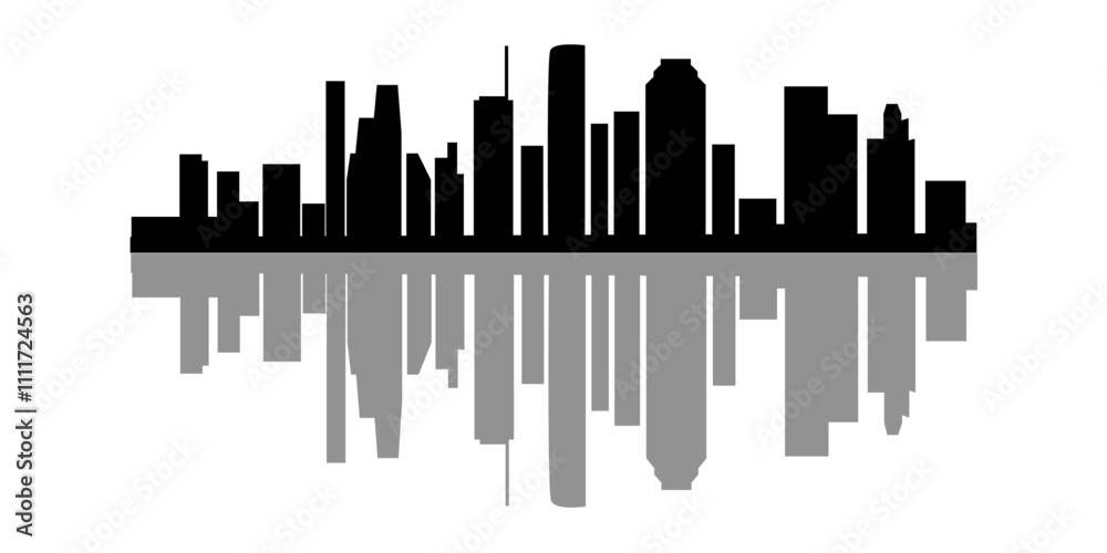 Skyline city scape silhouettes vectorart Skyline city scape silhouettes vectorart