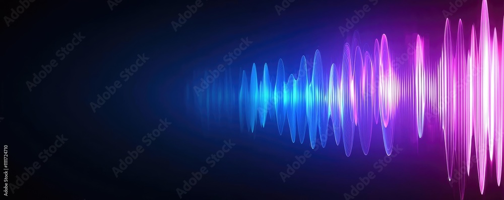 Colorful sound wave graphic on dark background, perfect for audio themes.