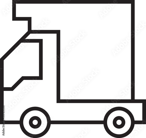 lorry truck icon illustration