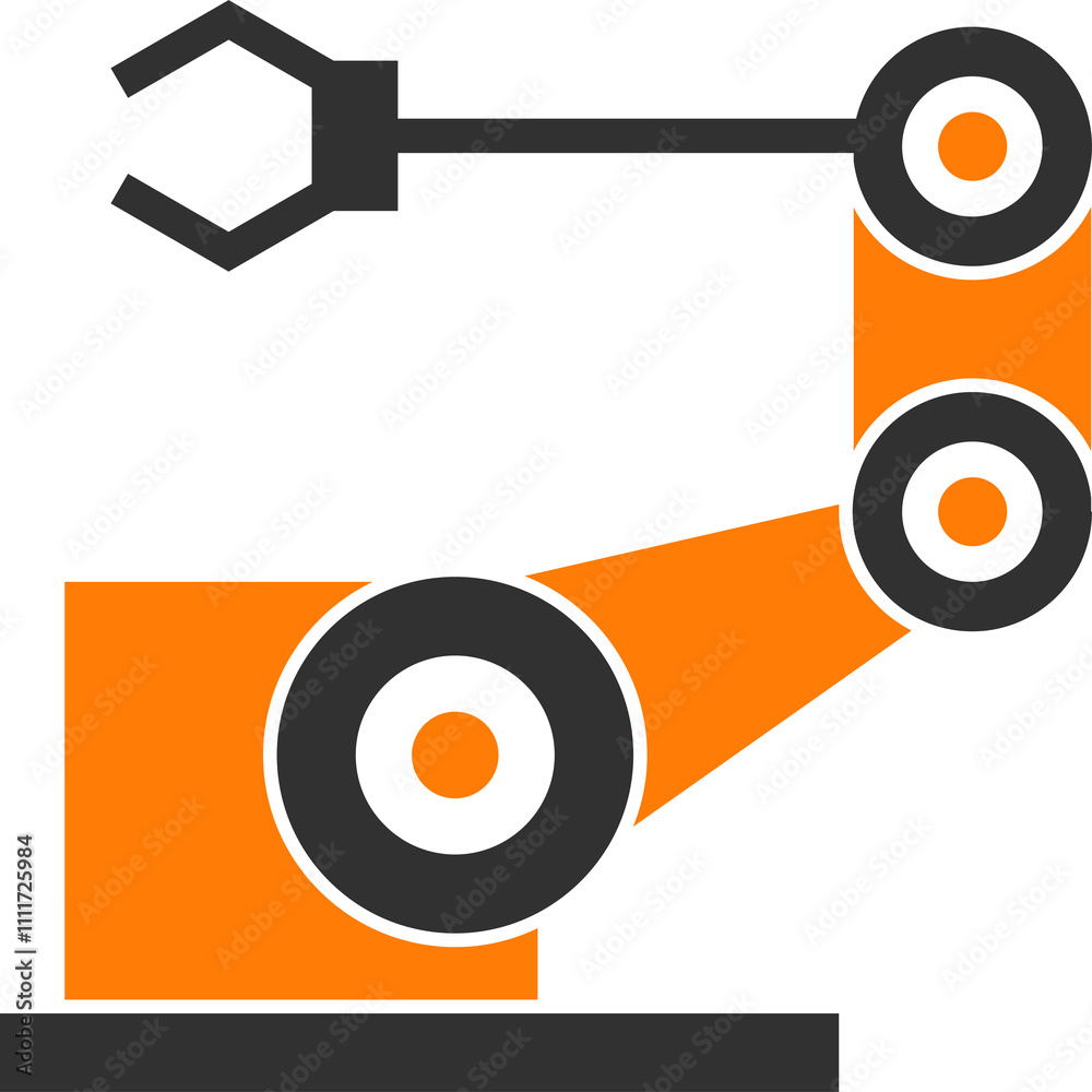 industrial robotic arm icon illustration industrial robotic arm icon illustration