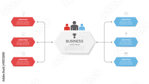 elements of graph infographic template with label, presentation vector infographics.