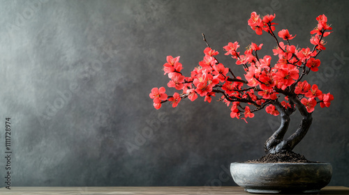 Japan sakura flower, full blooming pink cherry blossoms tree on spring season photo