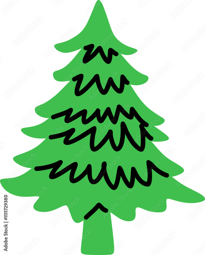 Hand Drawn Christmas Tree Hand Drawn Christmas Tree