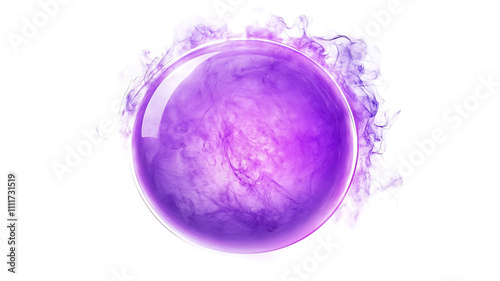 A glowing neon purple circle placed on a clean white background, symbolizing modern design, minimalism, and futuristic aesthetics.
