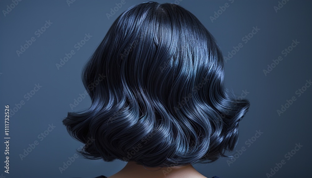 Stylish hair wig with trendy design isolated Stylish hair wig with trendy design isolated