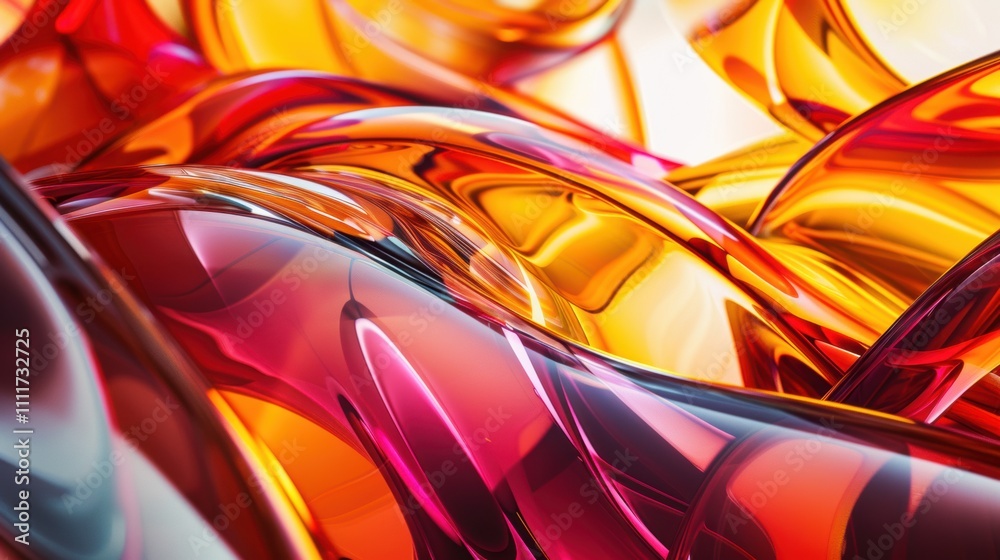 Colorful abstract waves of glossy material in vibrant hues. Colorful abstract waves of glossy material in vibrant hues.