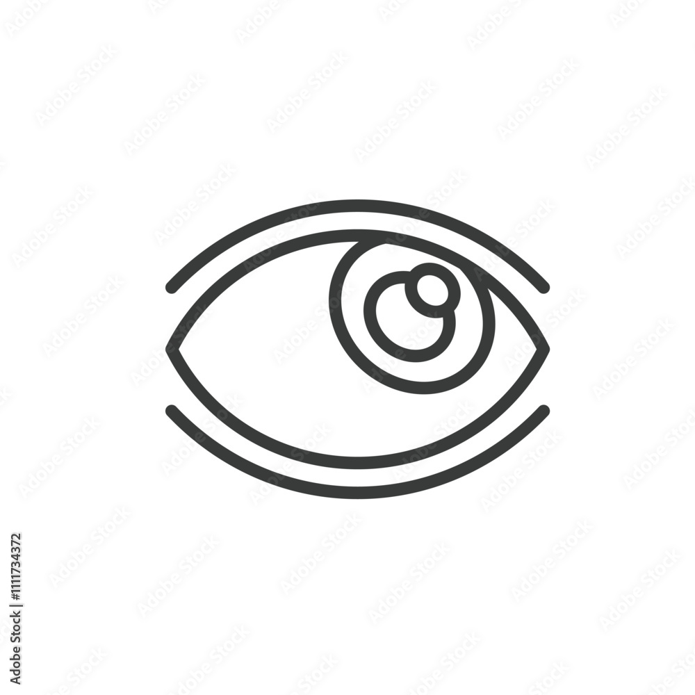 Strabismus, eye misalignment, icon in line design. Strabismus, misalignment, squint, binocular, alignment on white background vector. Strabismus, eye misalignment editable stroke icon Strabismus, eye misalignment, icon in line design. Strabismus, misalignment, squint, binocular, alignment on white background vector. Strabismus, eye misalignment editable stroke icon