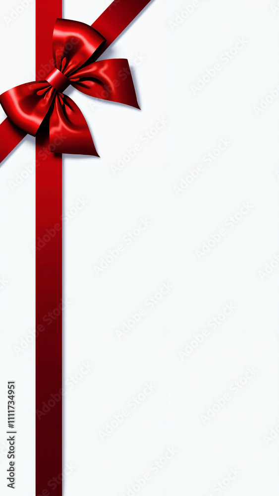 Elegant Red Ribbon with Bow on Transparent Background: Perfect for Holiday Promotions and Gift Marketing Elegant Red Ribbon with Bow on Transparent Background: Perfect for Holiday Promotions and Gift Marketing