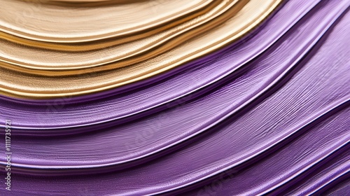 Wallpaper Mural Wavy metallic background, gold and purple fusion, luminous highlights Torontodigital.ca